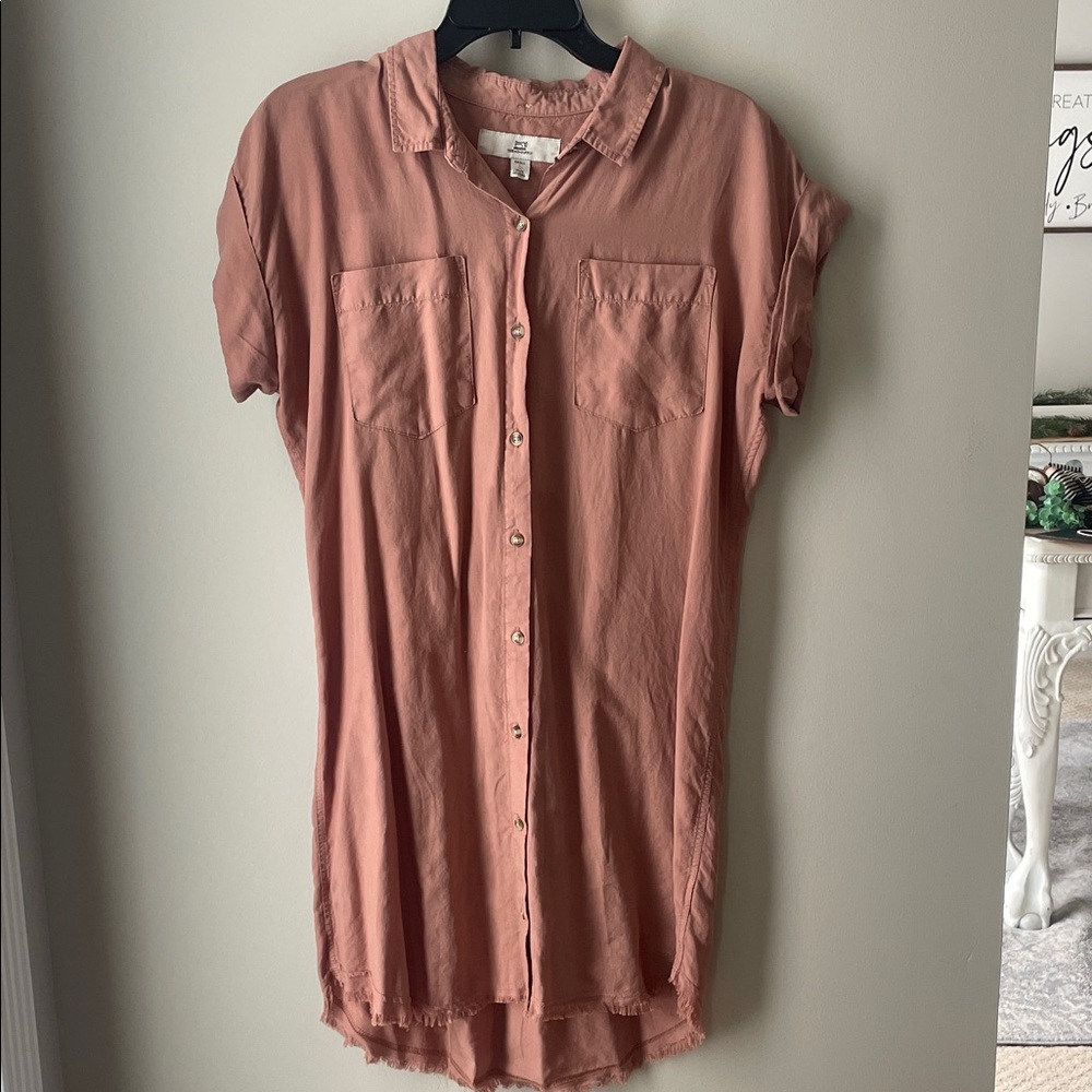 Thread & Supply Rose Button-Up Top